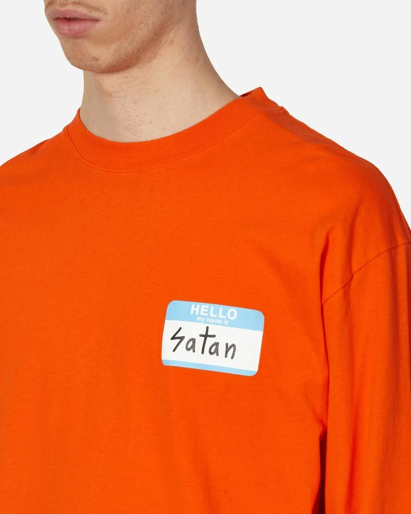 FUCT Hello My Name Is Satan Longsleeve T-Shirt Orange 5