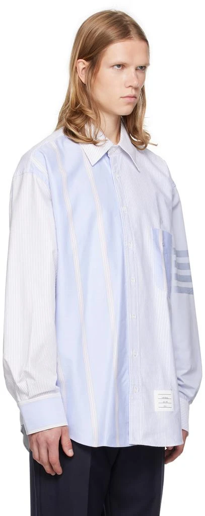 Thom Browne Blue 4-Bar Oversized Shirt 2