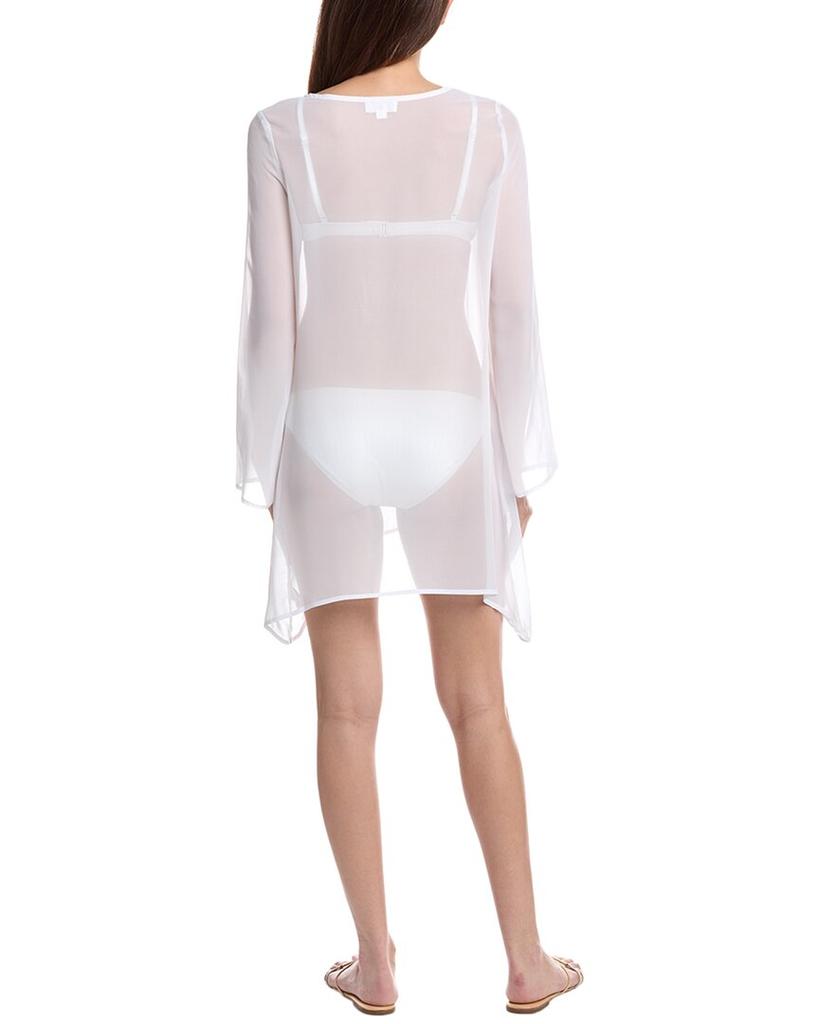 Ibiza IBIZA Bell Sleeve Lace Neck Tunic Cover-Up