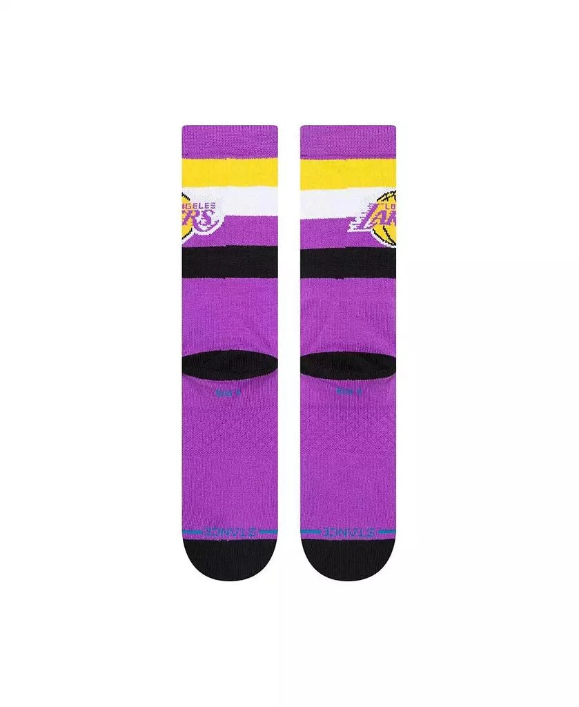 Stance Men's Los Angeles Lakers Stripe Crew Socks 3