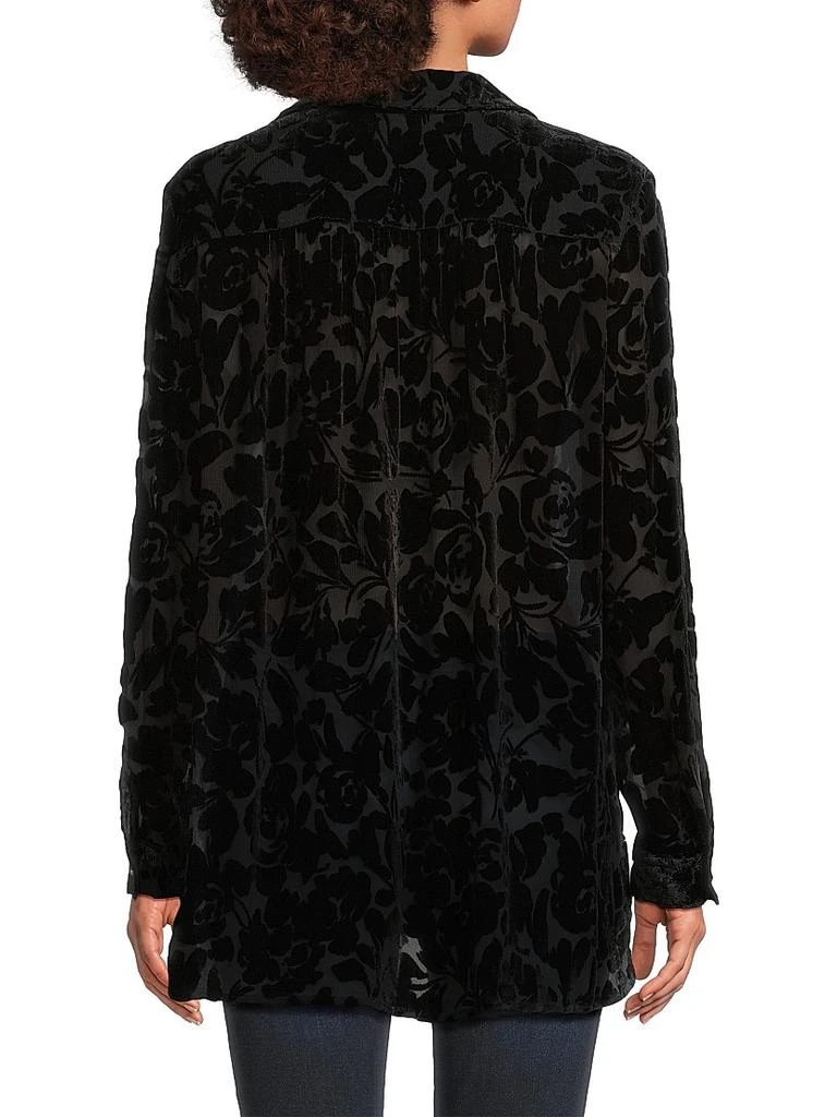 Johnny Was Axelle Floral Velvet Burnout Shirt 5