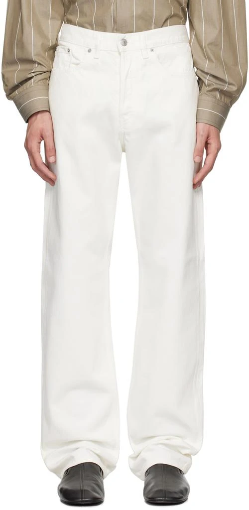 Dries Van Noten White Waxed Jeans 1