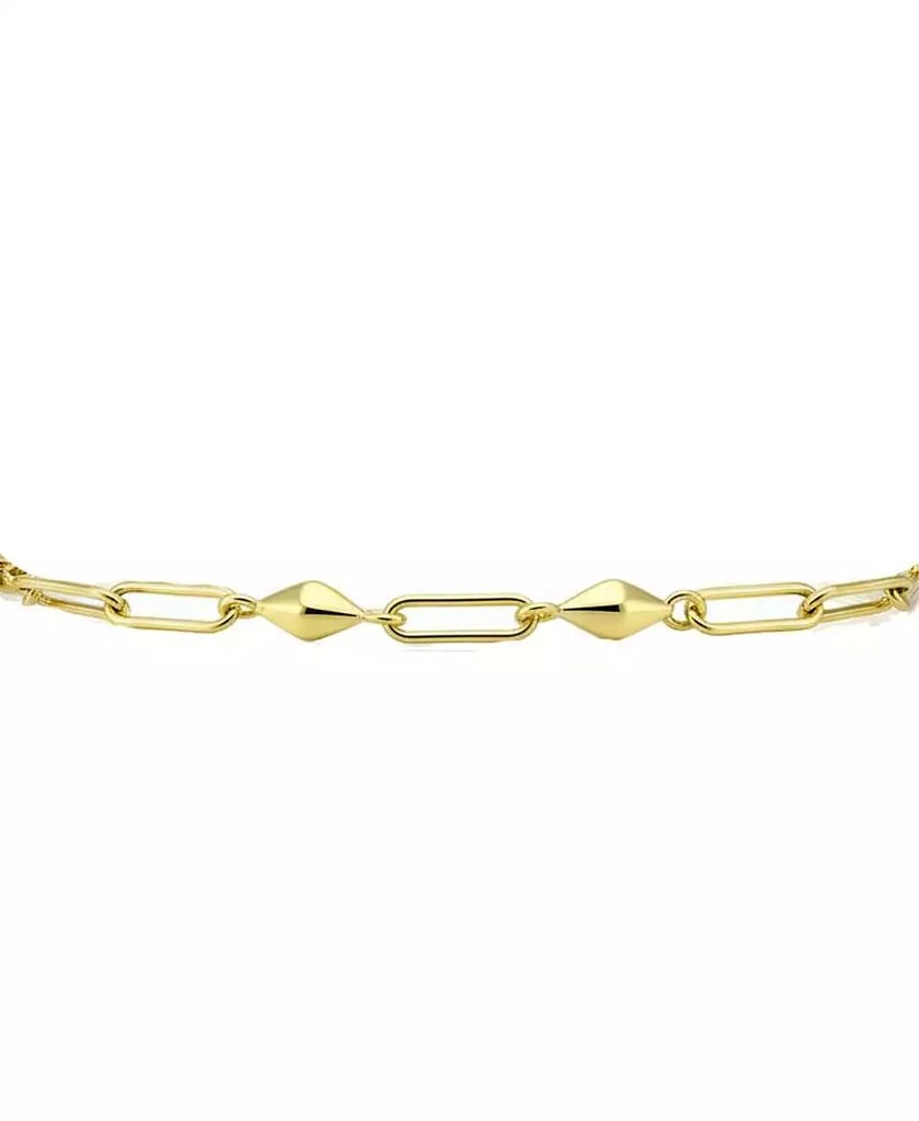 Rachel Glauber Sophisticated 14K Gold Plated Paperclip Link 
Chain Bracelet 3