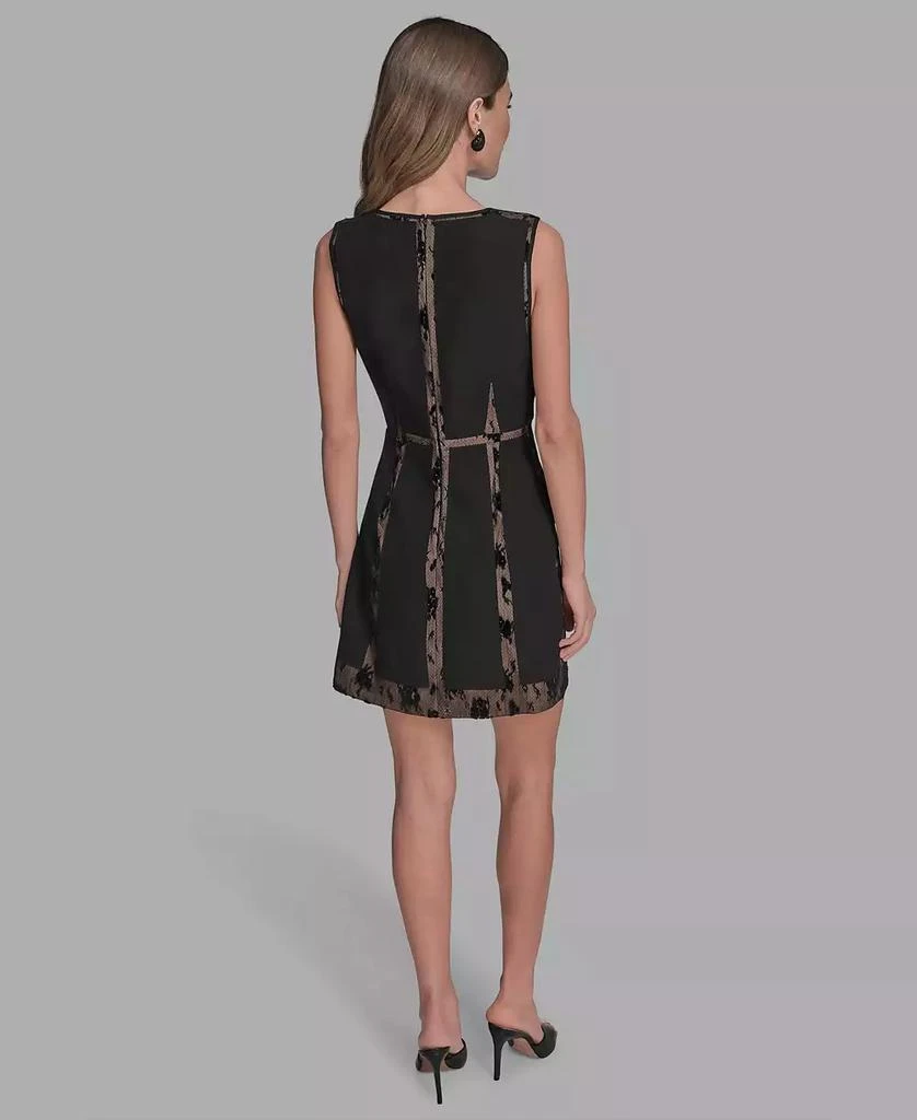 Bcbg Women's Archive Patchwork A-Line Lace Dress - Black Nude - 14 Bcbg Women's Archive Patchwork A-Line Lace Dress - Black Nude - 14