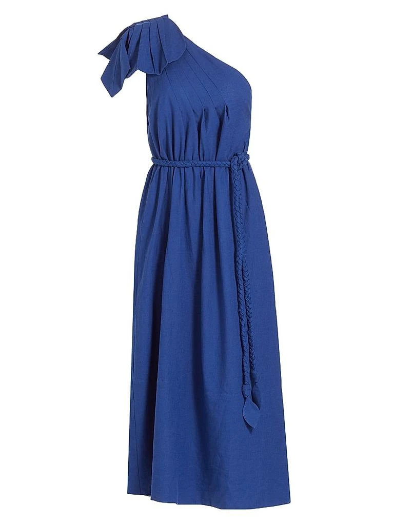 Farm Rio Leaf One-Shoulder Midi Dress 1