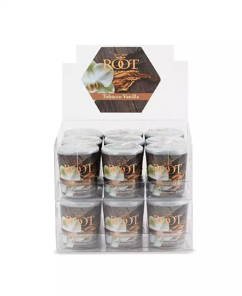 ROOT CANDLES Votive Tobacco Vanilla 20 Hour Candles Set, 18 Piece