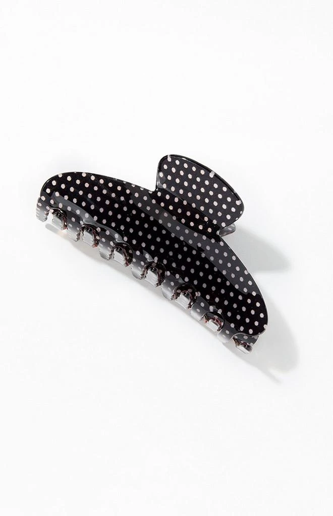 LA Hearts Black 
White Polka Dot Hair Claw Clip