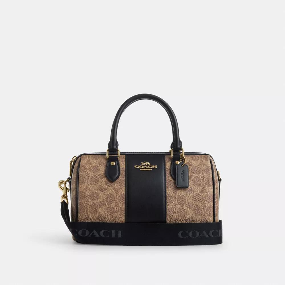 Coach Rowan Satchel Bag In Signature Canvas - Crossbody Bags