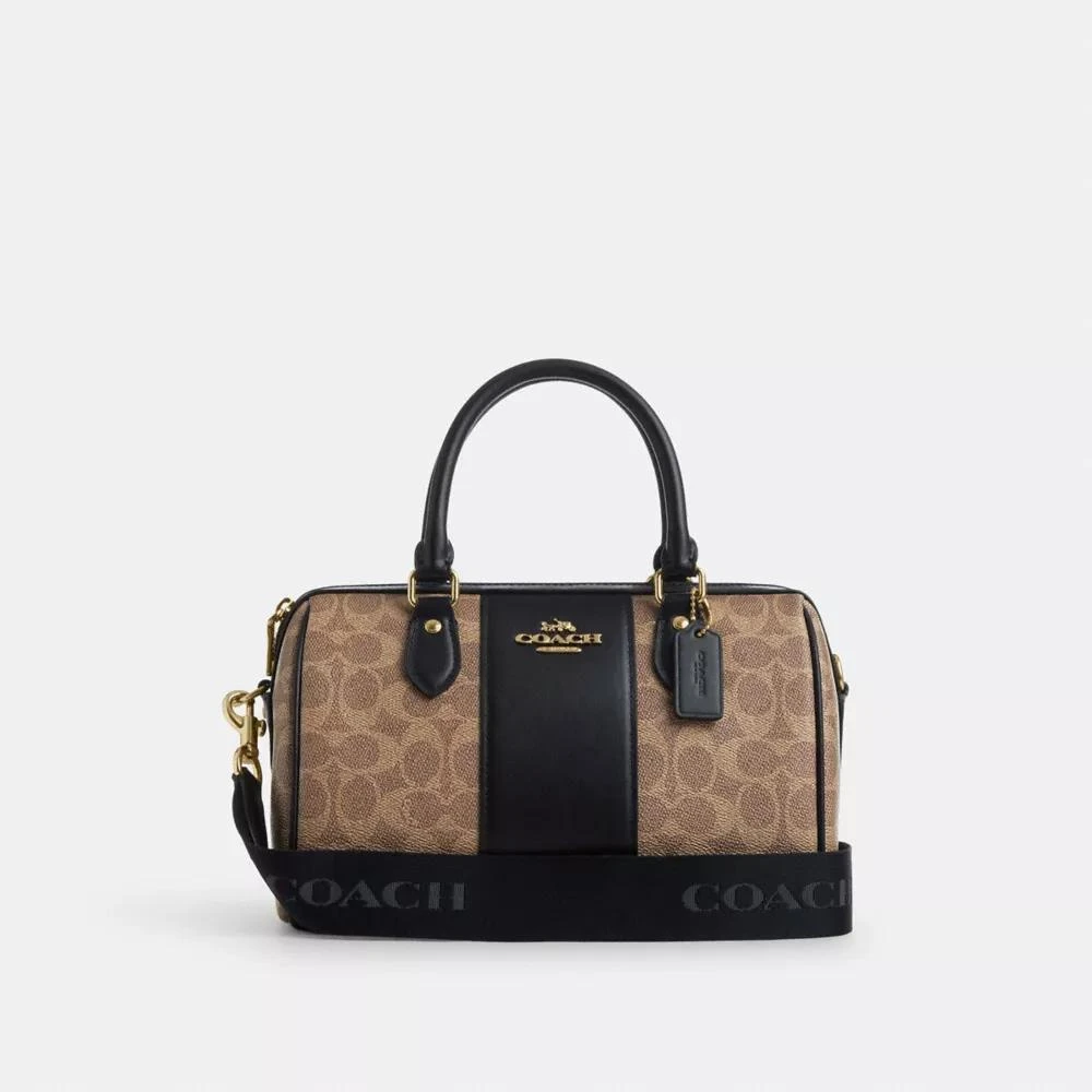 Coach Rowan Satchel Bag In Signature Canvas 1