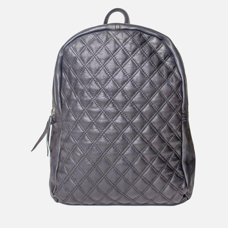 Amsterdam Heritage Bekema | Diamond-Patterned Leather Backpack ONE SIZE