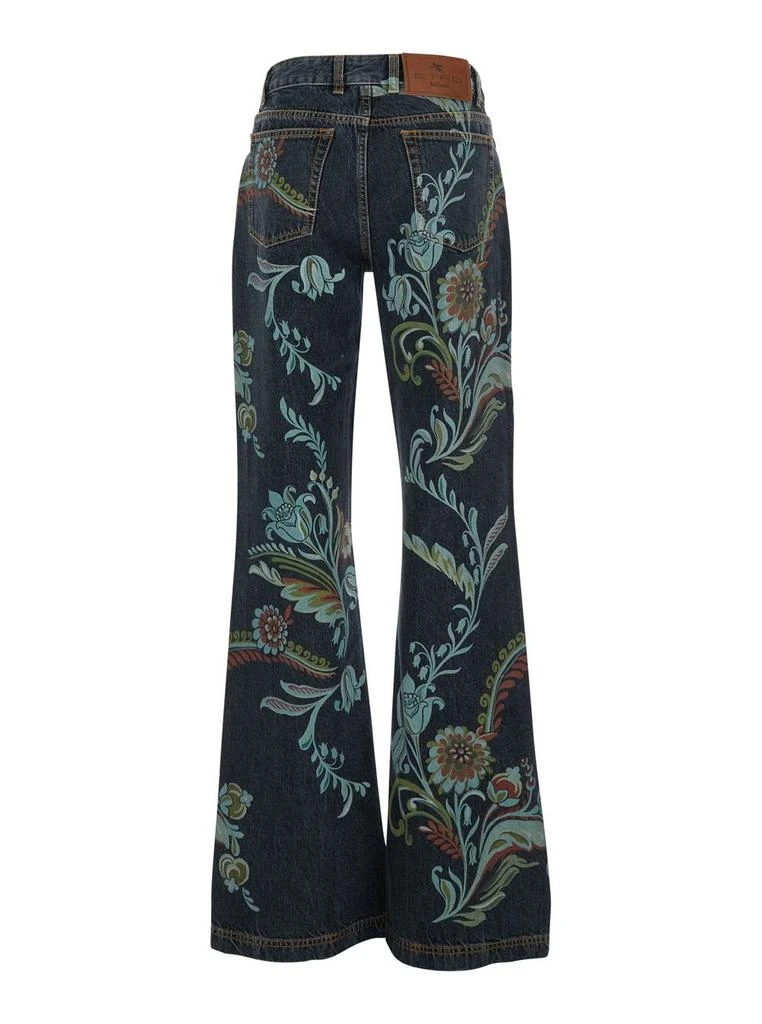 ETRO Etro Logo Patch Printed Denim Jeans 2