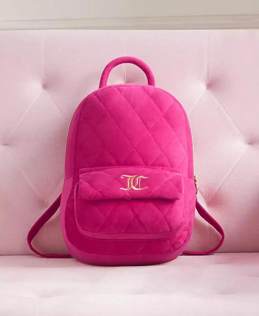 Juicy Couture Quilted Backpack Shaped Decorative Pillow, 12  display picture 2