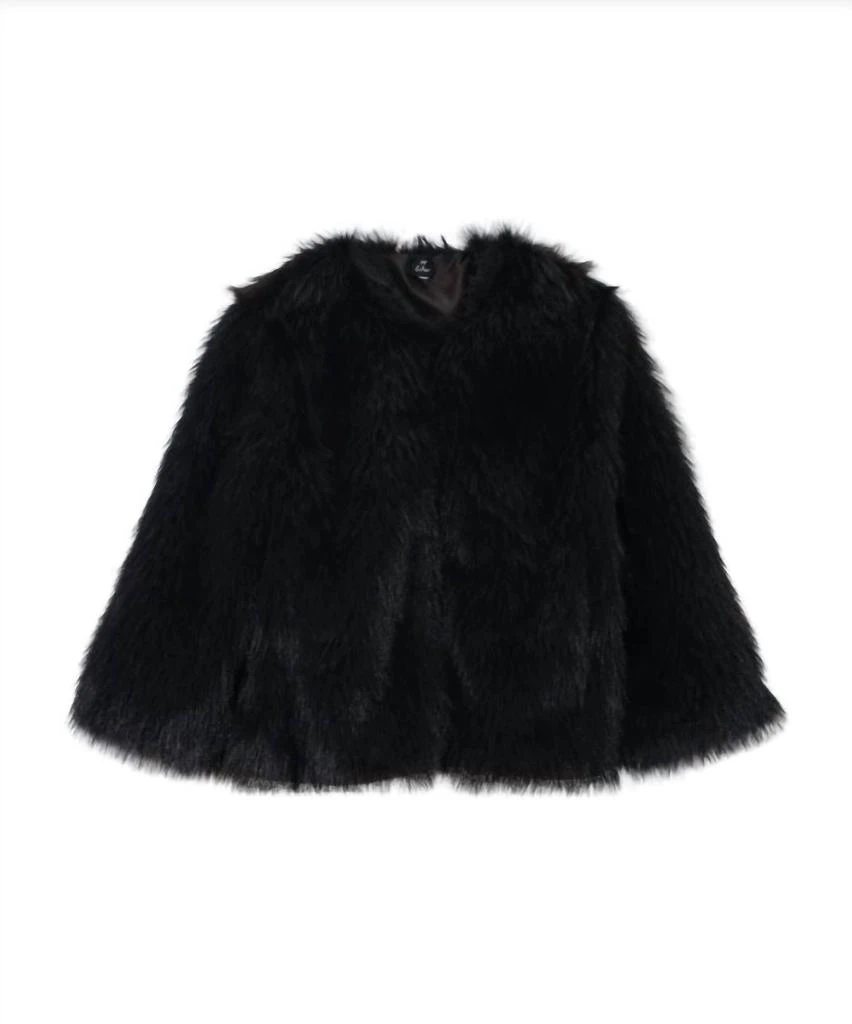 Echo Design Faux Fur Cropped Nirvana Jacket In Black 1