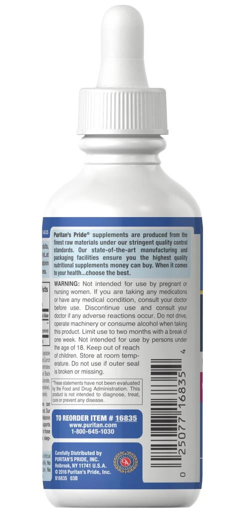 Puritan's Pride Sublingual Melatonin 1 mg Liquid Cherry 2