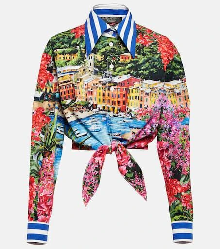 Dolce 
Gabbana Portofino printed cotton jersey T-shirt 1