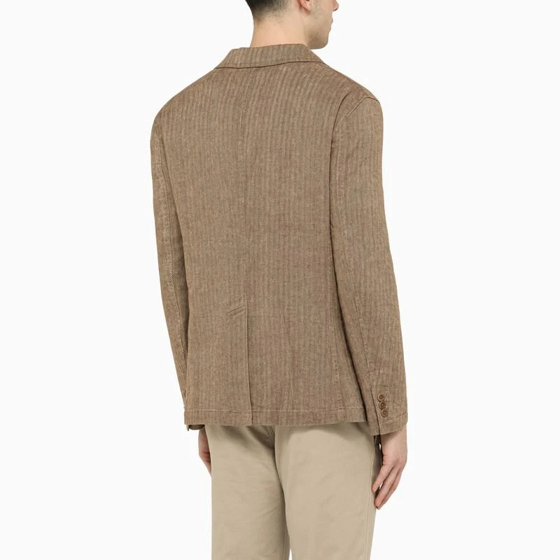 Polo Ralph Lauren Single-breasted brown herringbone jacket 4