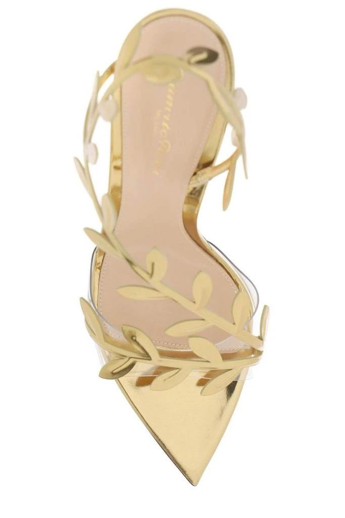 Gianvito Rossi Gianvito Rossi Flavia Leaf Motif Pointed-Toe Sandals 4
