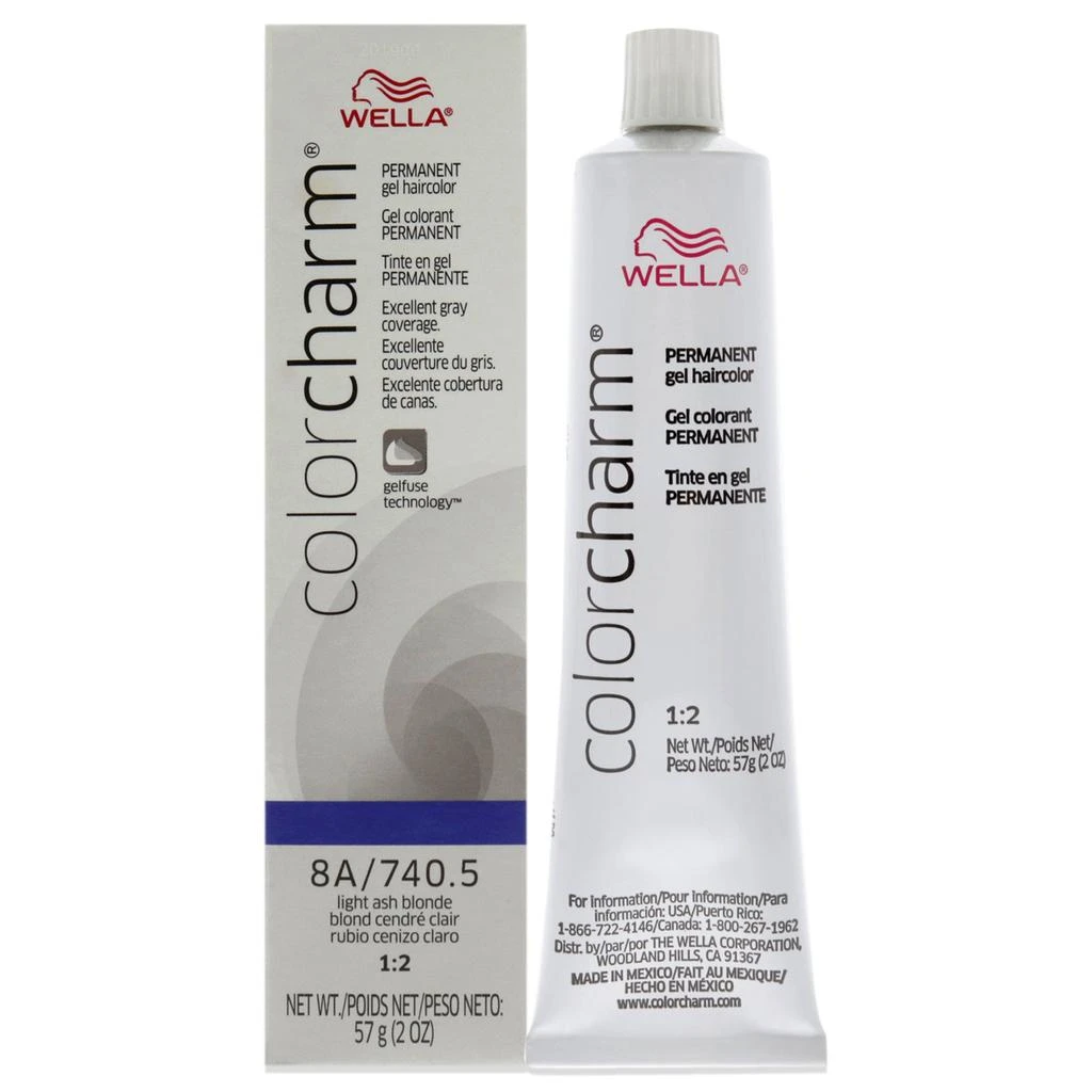 Wella Color Charm Permanent Hair Color Gel - 740.5 8A Light Ash Blonde by  for Unisex - 2 oz Hair Color 1