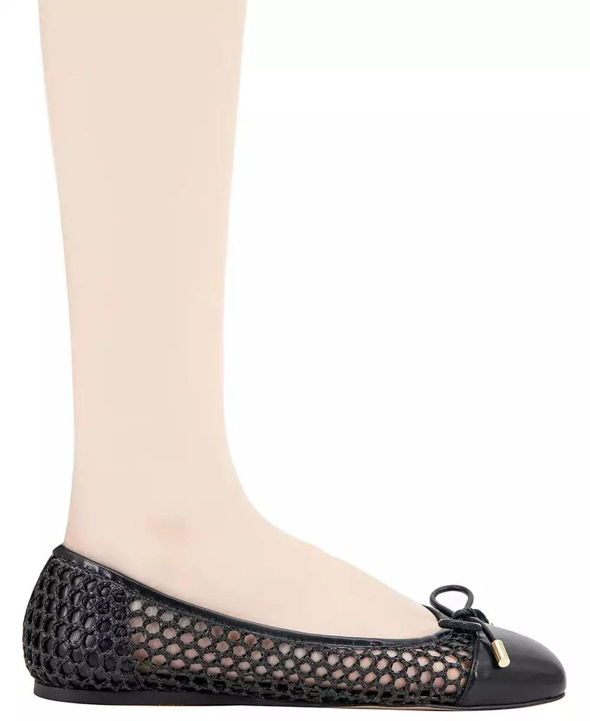 BCBG Women's Hartly Woven Raffia Square Toe Ballet Flats 6