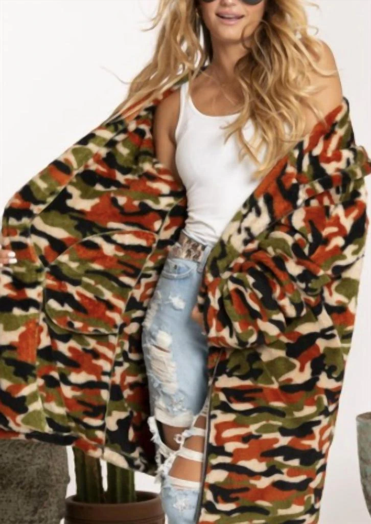 Blue Buttercup Blue Buttercup - HOODED ARMY TEDDY JACKET 3