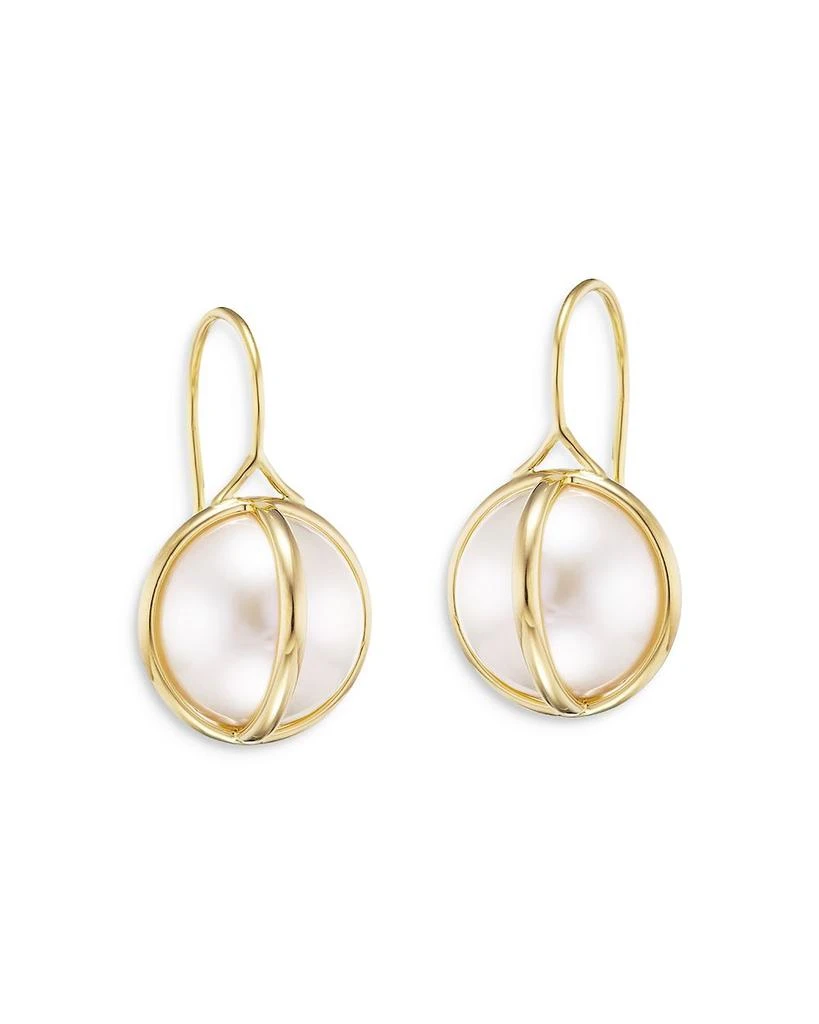 L. Klein 18K Yellow Gold Celeste Cultured Freshwater Pearl Drop Earrings 1