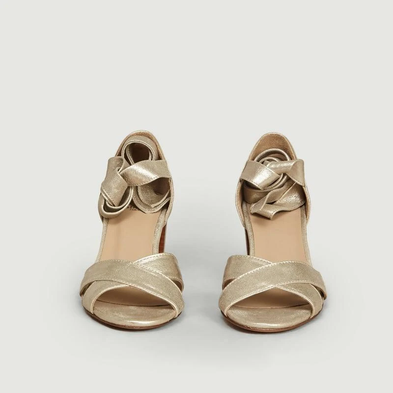 Bobbies Paris La Papillonneuse leather sandals Or Sablé BOBBIES PARIS 3