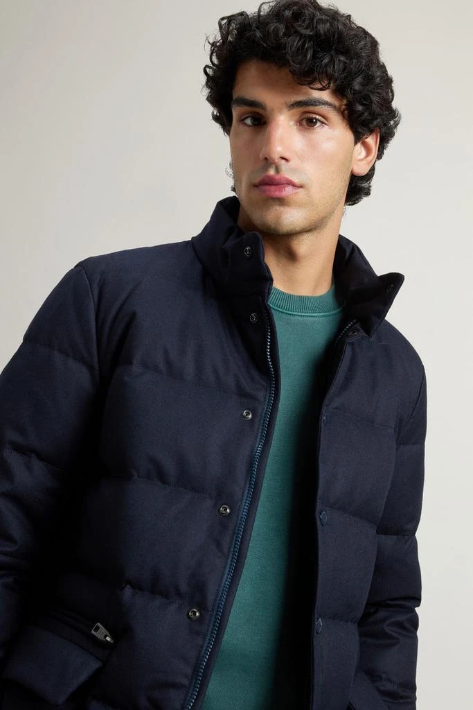 Woolrich Blazer in Vitale Barberis Canonico Virgin Wool Flannel - Men - Blue 4