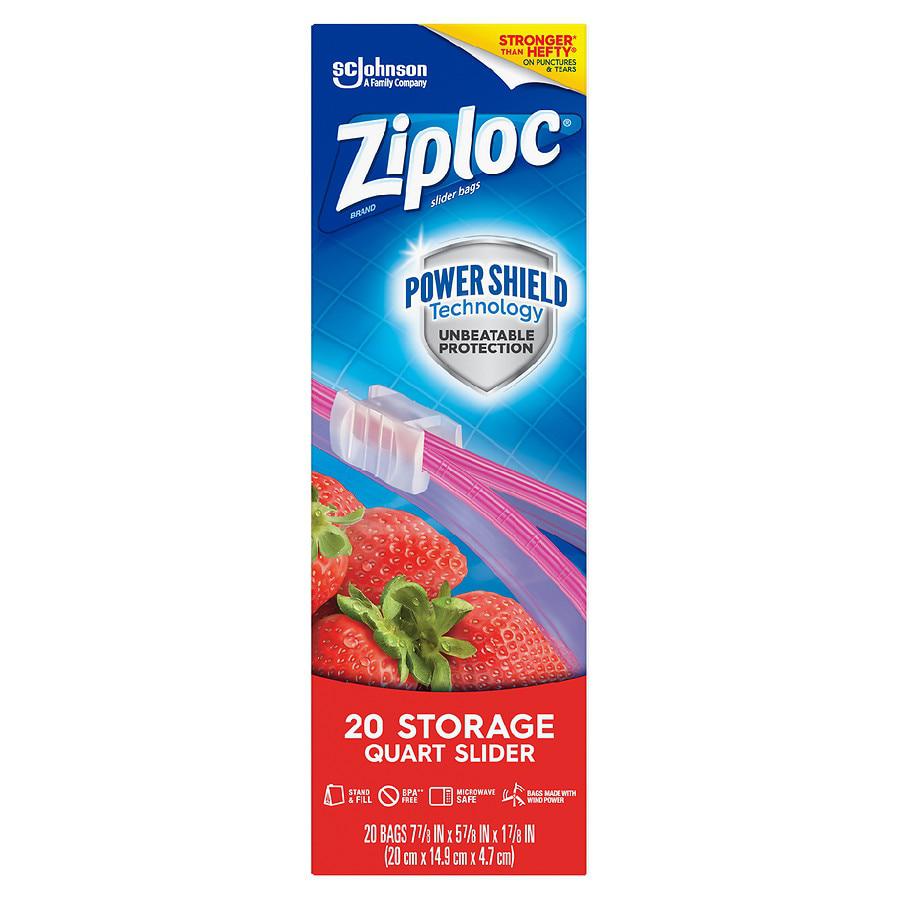Ziploc Slider Storage Bags with Power Shield Technology