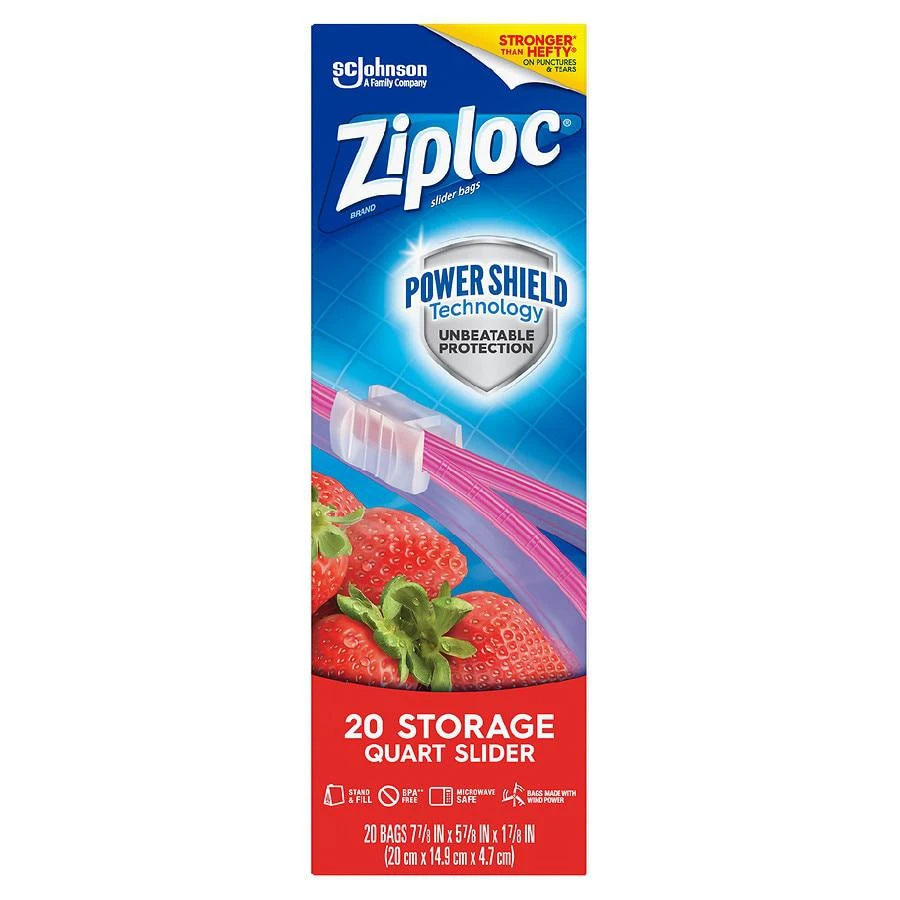 Ziploc Slider Storage Bags with Power Shield Technology 2