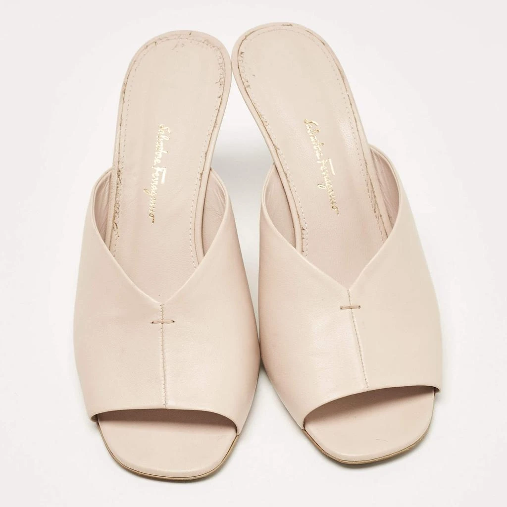 Salvatore Ferragamo Salvatore Ferragamo Light Pink Leather Sansu Slide Sandals Size 38.5 3