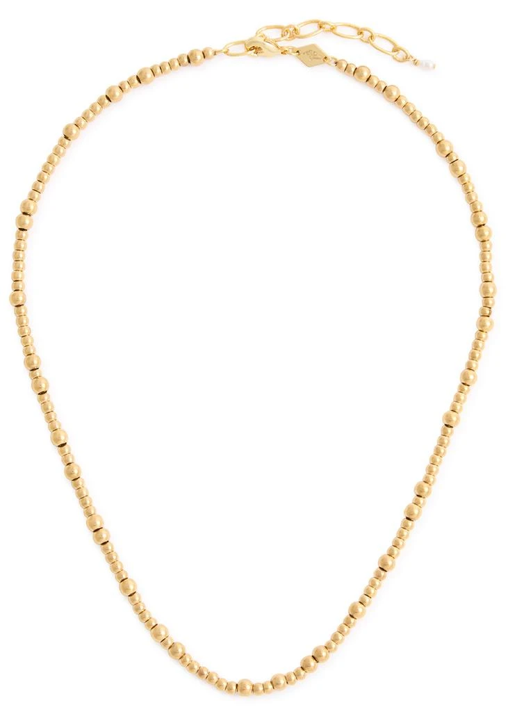 Anni Lu Goldie 18kt gold-plated beaded necklace 1
