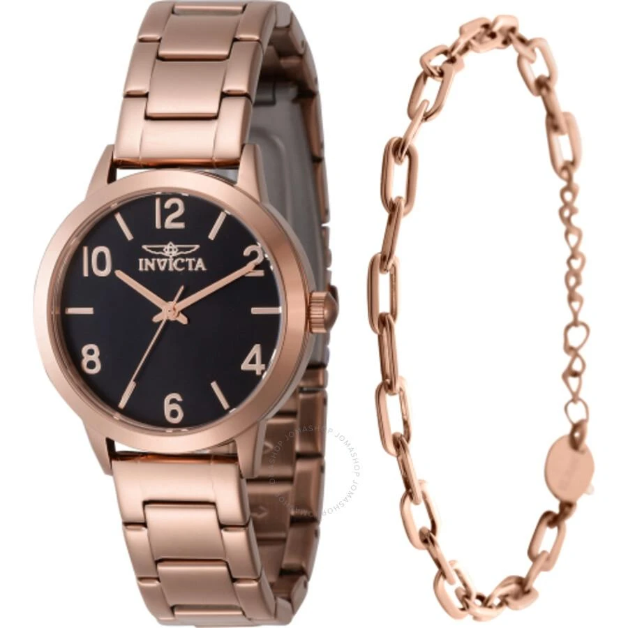 Invicta Wildflower Quartz Black Dial Ladies Watch 47272 With Bracelet 1