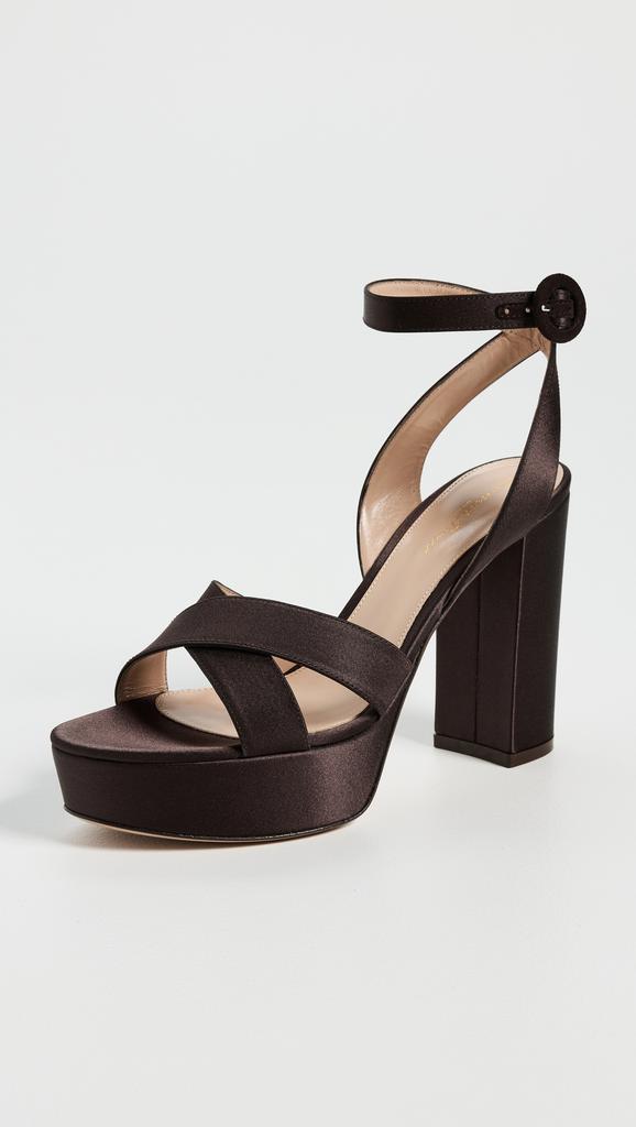 Gianvito Rossi Sabrina Satin Heeled Sandals