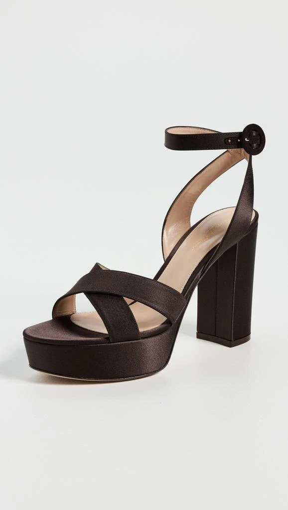 Gianvito Rossi Sabrina Satin Heeled Sandals 1