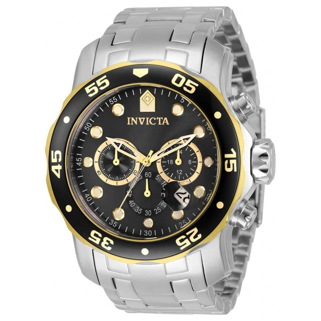 Invicta Invicta Men's Chrono Watch - Pro Diver Black and Gold Tone Rotating Bezel | 33999 1