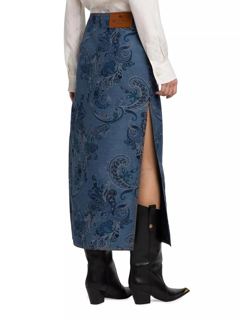 Etro Paisley Denim Midi-Skirt 5