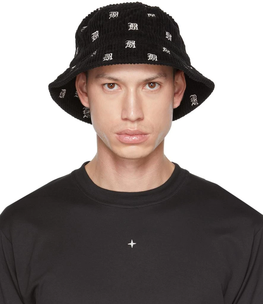 R13 Black Allover Bucket Hat 1