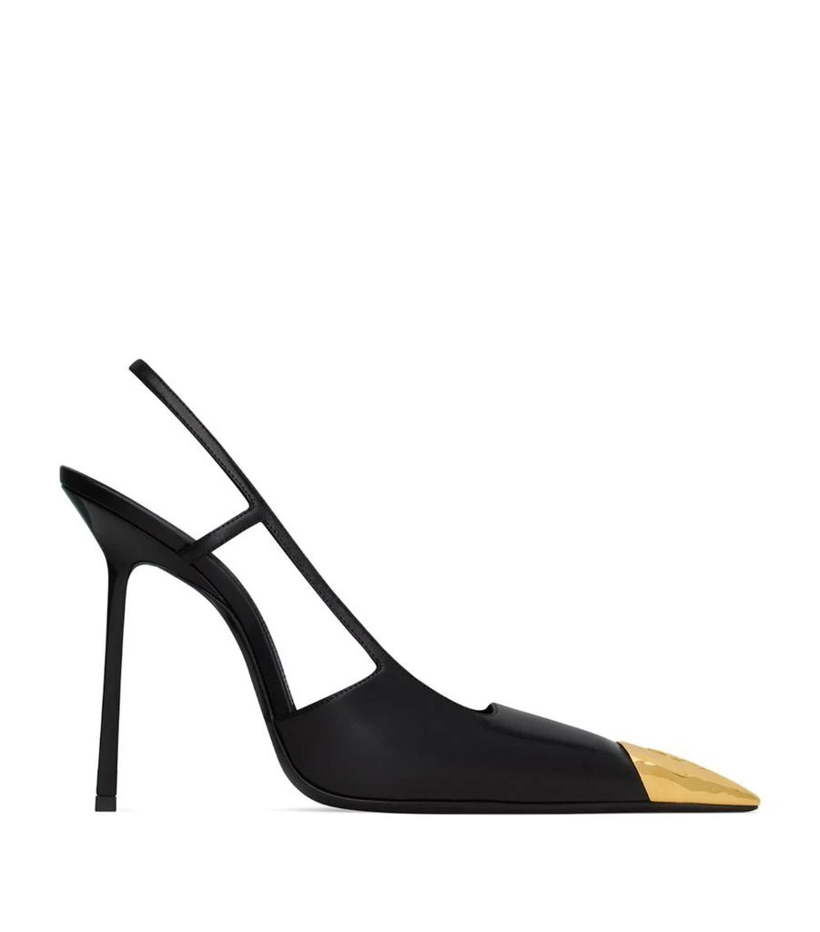 Yves Saint Laurent Leather Jeanne Slingback Pumps 110 1