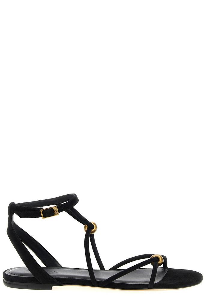 【関税&送料込】Isabel Marant Black Leather Yluan Sandals Isabel Marant Yluan Ankle Strap High-Heeled Sandals (Sandals