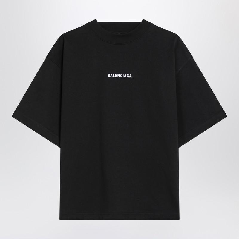 【関税＆送料込み】Balenciaga Cropped T-Shirt Keep Calm Balenciaga Keep Calm T-shirt | Black | FARFETCH ID