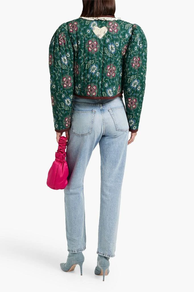 Sea Robina cropped quilted printed cotton jacket 3
