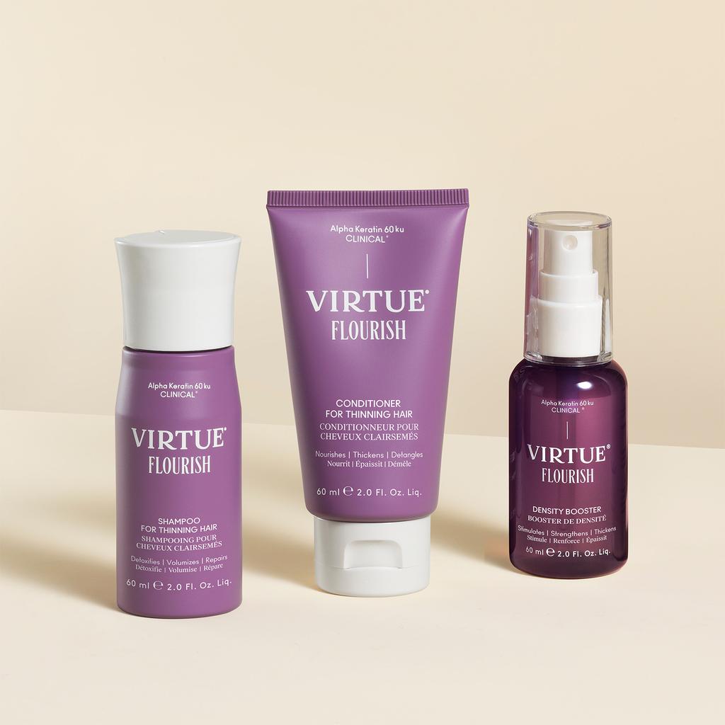 VIRTUE VIRTUE Flourish Nightly Intensive Hair Rejuvenation Treatment Kit - Trial Size 3 piece