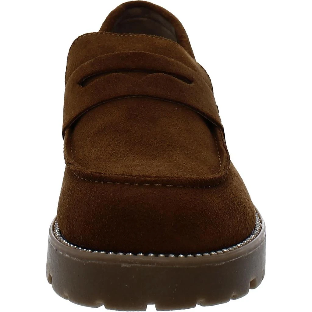 AQUA Derbr Womens Suede Slip-On Loafers 3