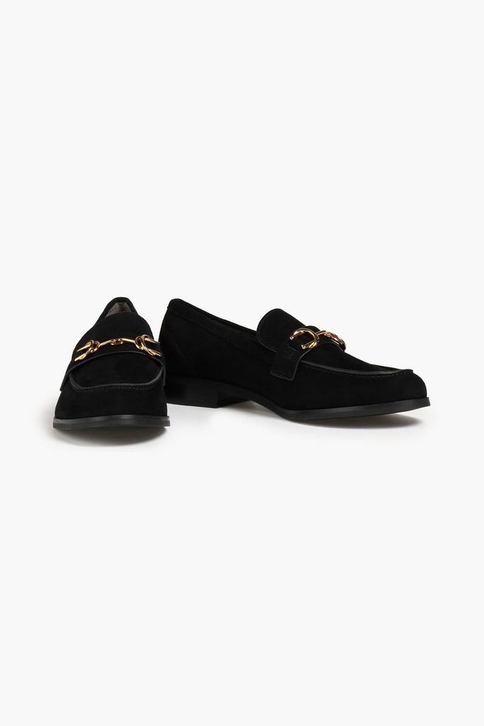 STUART WEITZMAN Owen buckle-embellished suede loafers