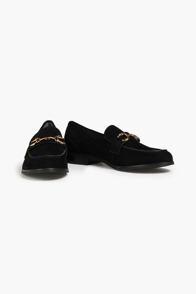 STUART WEITZMAN Owen buckle-embellished suede loafers 2