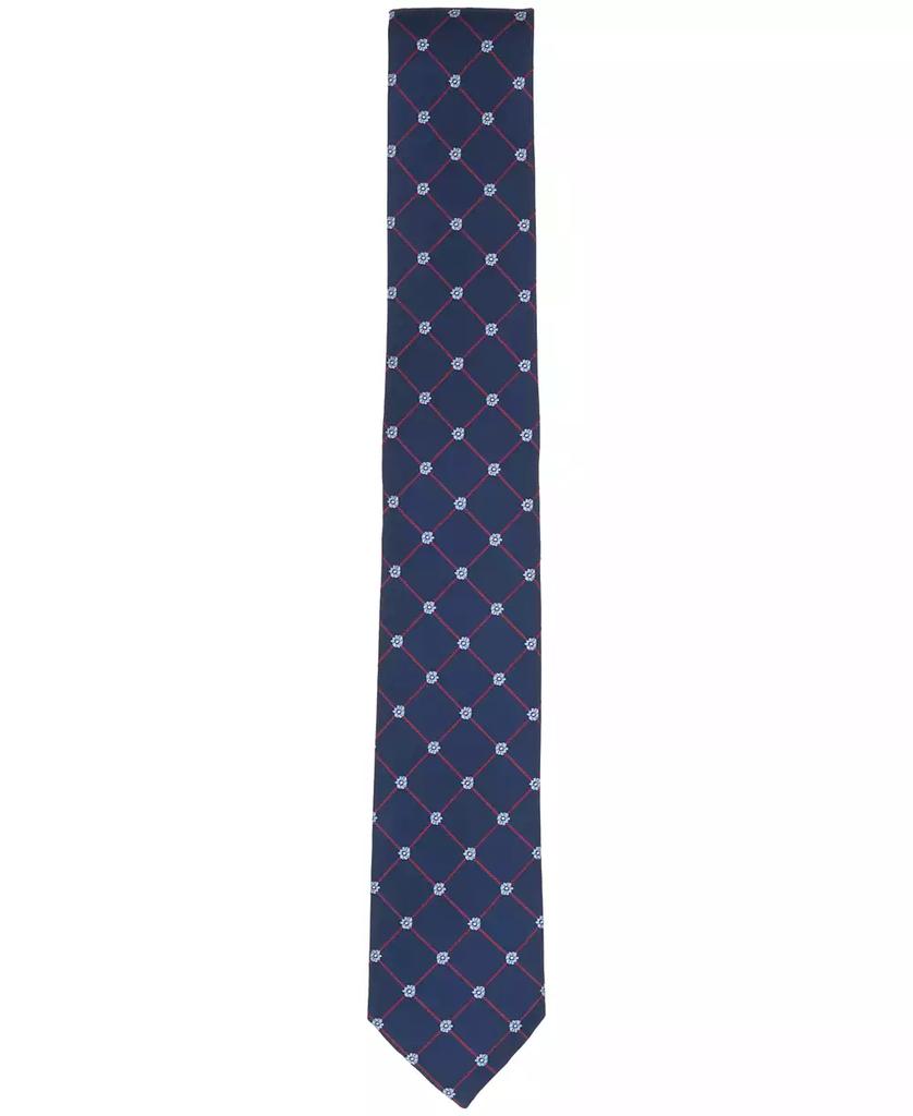 Bar III Men's Floral and Club Grid Pattern Tie, Macy's Exclusive