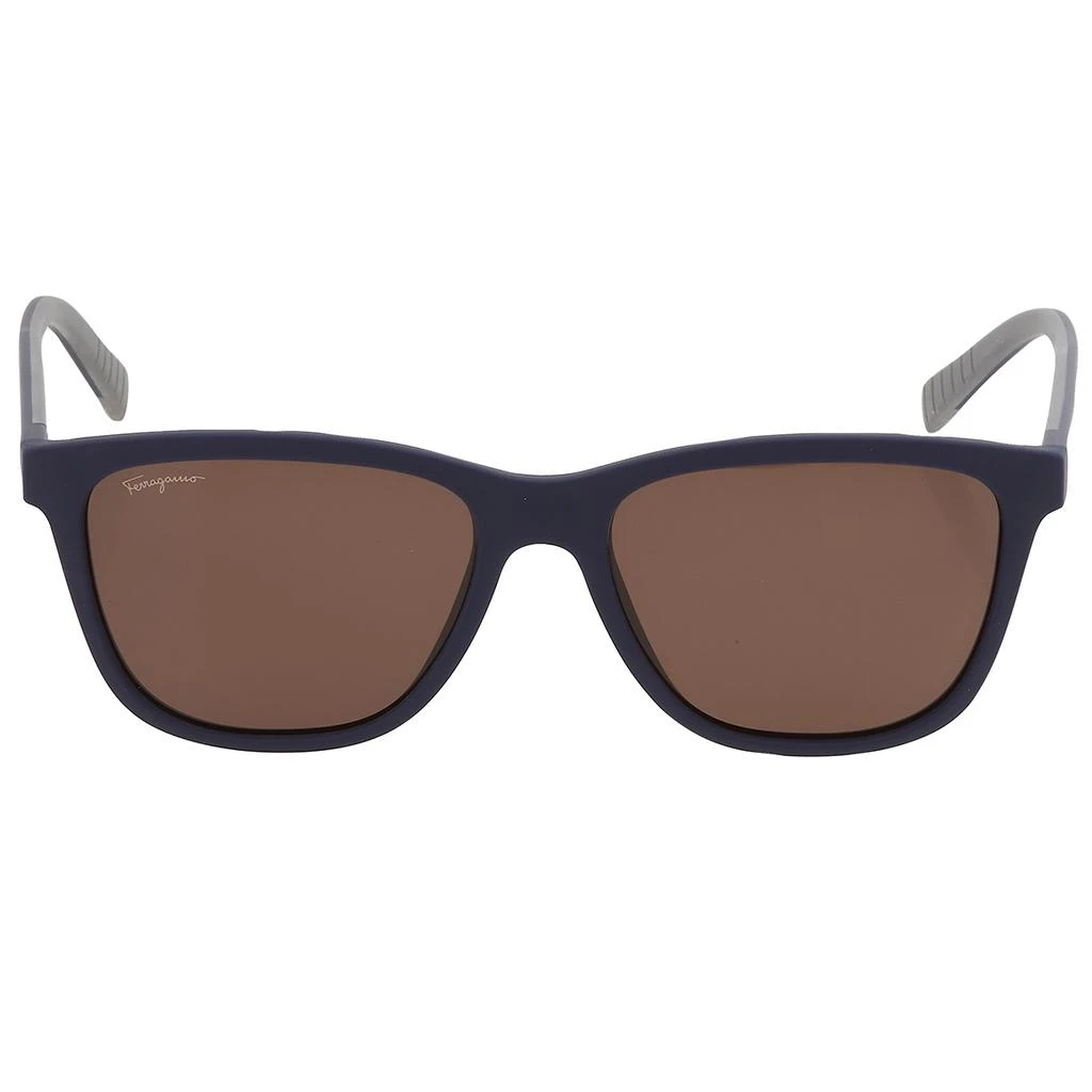 Shop Salvatore Ferragamo Brown Rectangular Men display picture 3