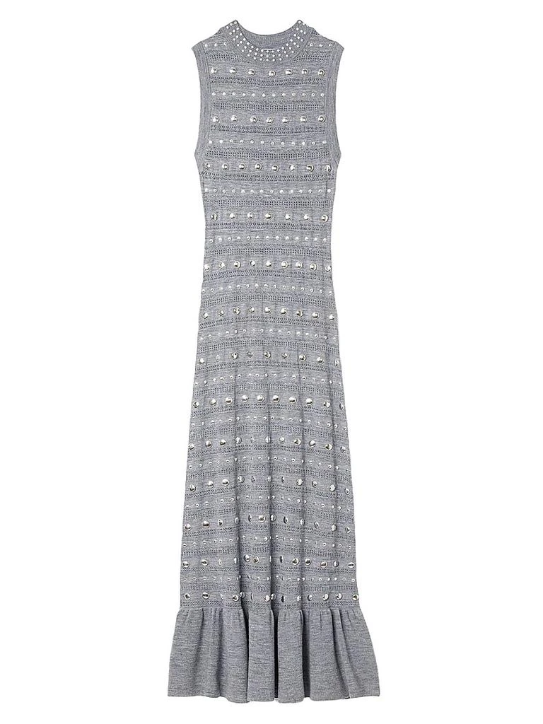 Knit Maxi Dress with Studs  On Sale Now with Up to 40% Off | Discover  Exclusive Deals & Savings at BeyondStyle  Authentic Sandro Women's|women's  apparel|women's|sleeveless|contemporary|conscious materials|solid|crewneck| dresses|sheath with Limited ...