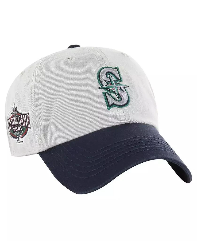 47 Brand Men's Gray/Navy Seattle Mariners Sure Shot Classic Franchise Fitted Hat 1