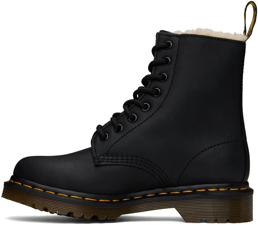 Dr. Martens Black 1460 Faux Fur Lined Boots 3
